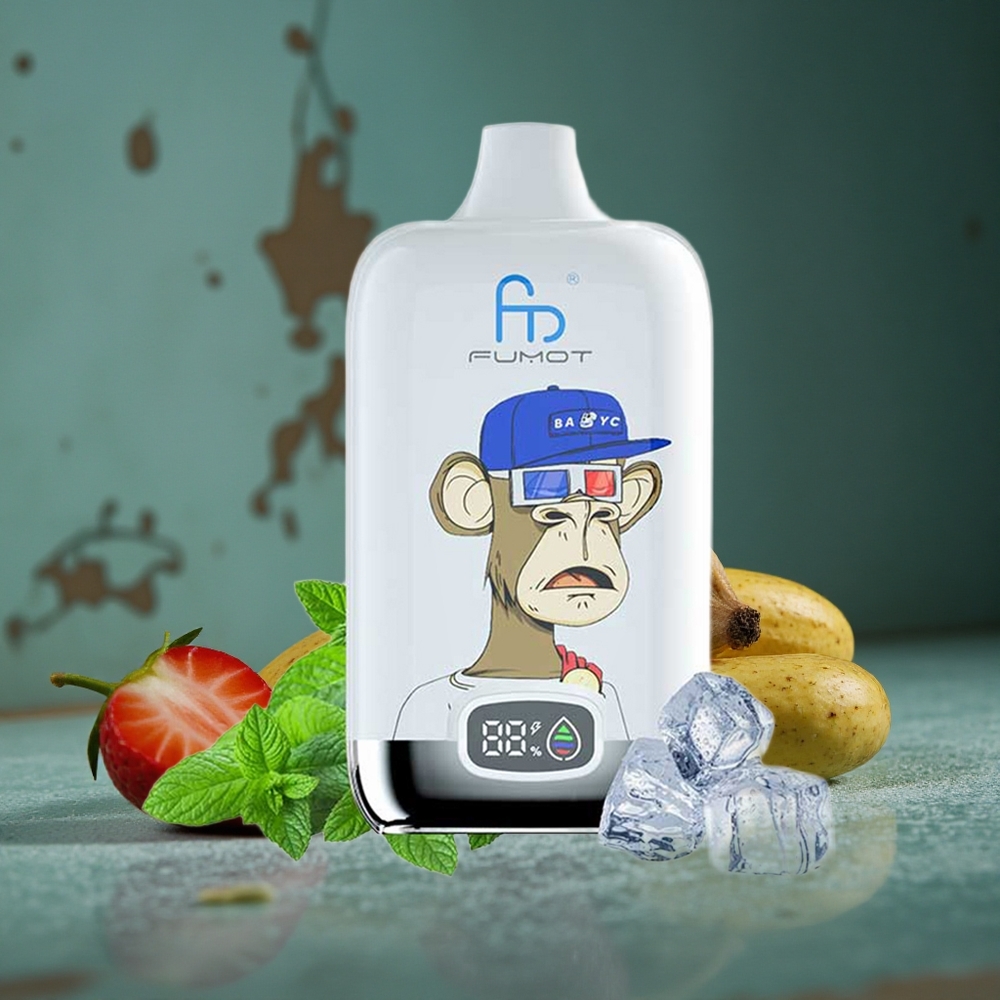 Fumot Tornado Digital Box 12000 Puffs Jordgubb Banan 20ml E-Liquid MTL Sweden wholesale