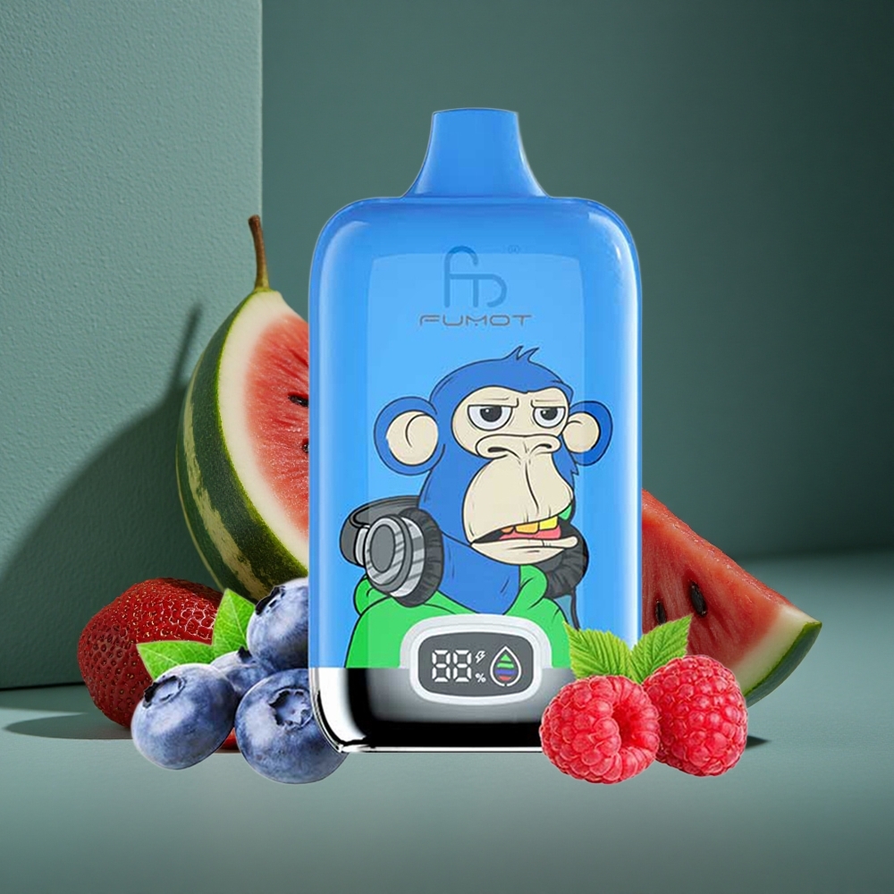 Fumot Tornado Digital Box 12000 Puffs Jordgubb Vattenmelon MTL-drag Typ-C-laddning Sweden wholesale