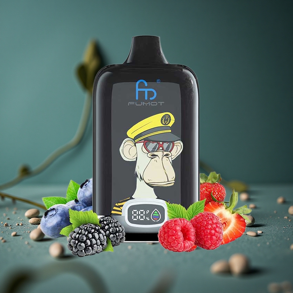 Fumot Tornado Digital Box 12000 Puffs Körsbär Med 20ml E-Liquid & MTL-drag Sweden wholesale