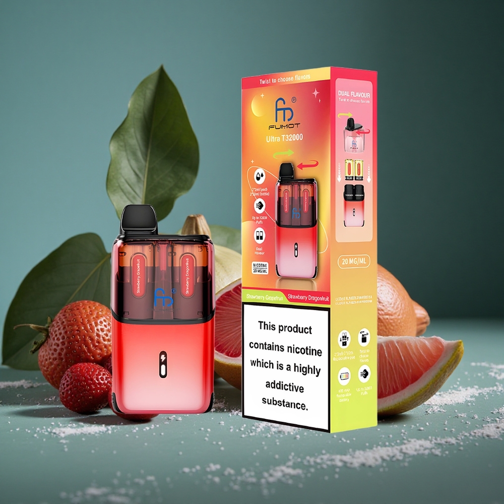 Fumot Ultra T32000 32000 puffar Jordgubb Grapefrukt - Jordgubb Drakfrukt Sverige wholesale