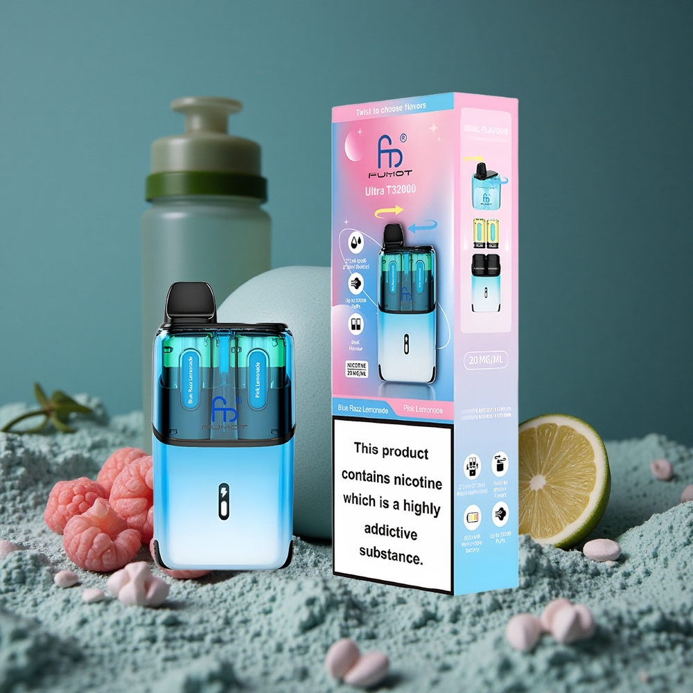 Fumot Ultra T32000 Engångsvape 32000 puffar Blå Hallon Lemonad - Rosa Lemonad Sweden wholesale